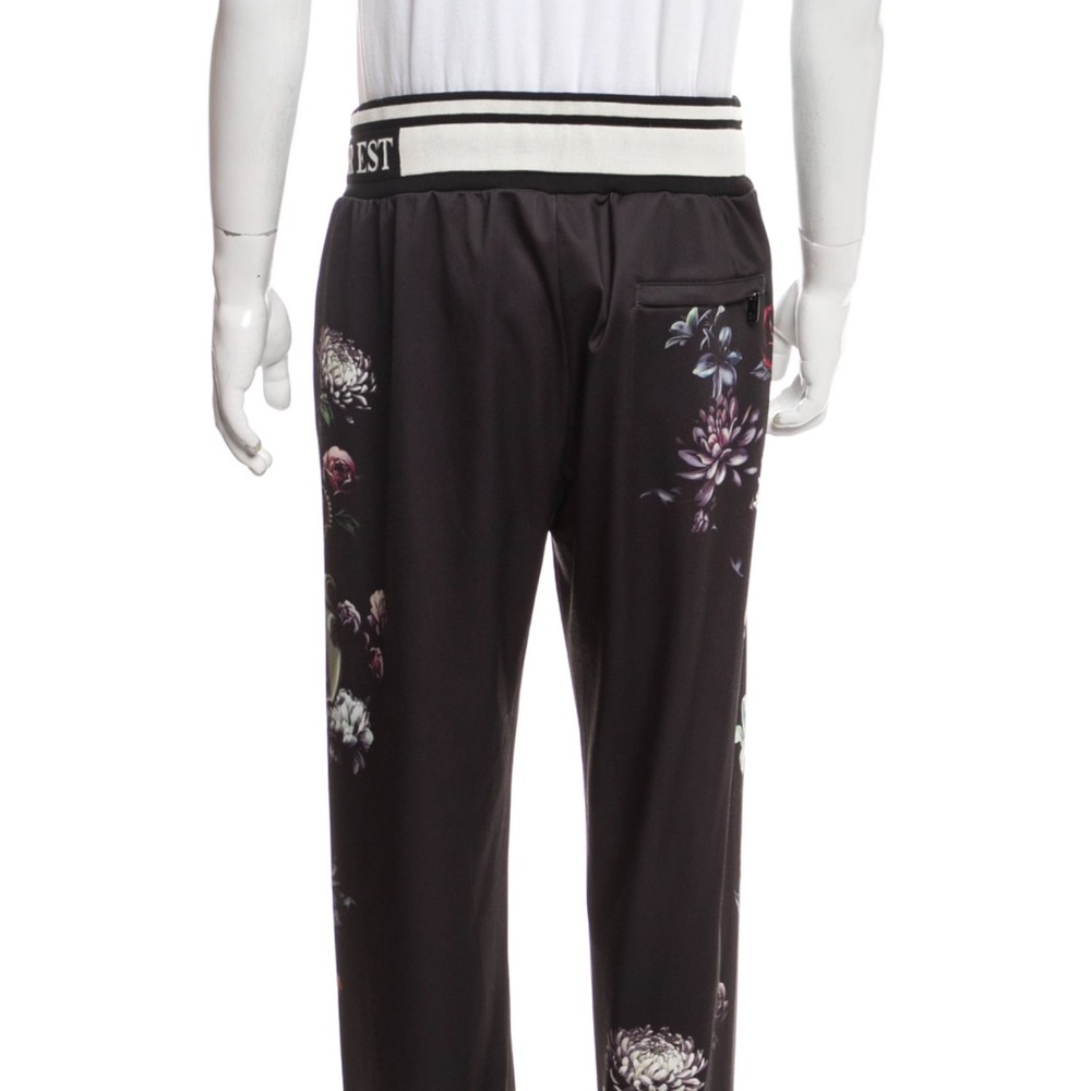 Men's Dolce and Gabbana Black Floral Lounge Pants Sz M